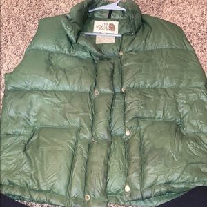 Green vintage north face vest